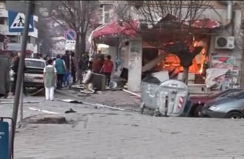 Газова бутилка се взриви в центъра на Велико Търново, 10 обгорени и ранени