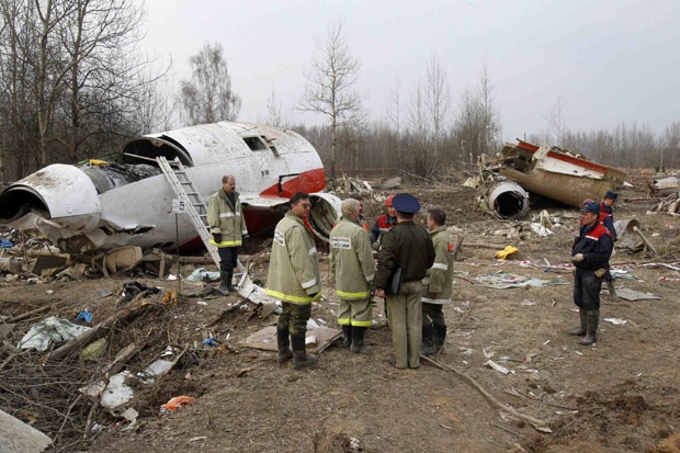 Запис на последните минути на самолета на Качински