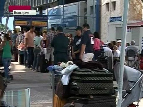 Руската телевизия показа блокираните туристи в Бургас