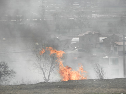 Пожар лумна в Благоевград
