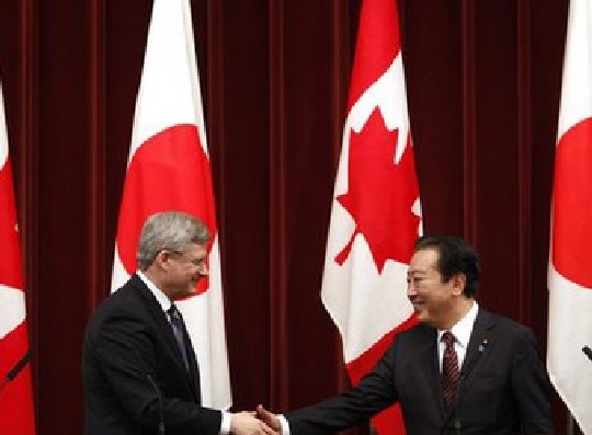 Япония и Канада създадоха зона за свободна търговия 