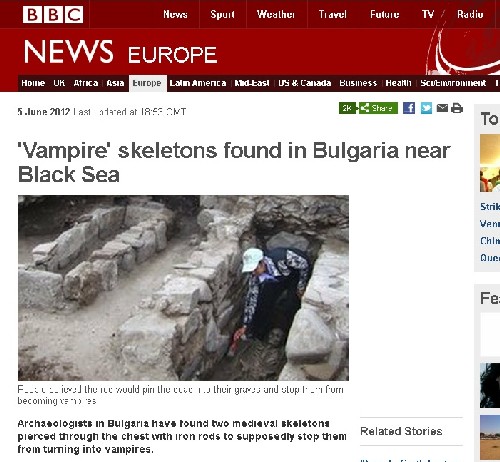 Светът гърми за нашите вампири: Откриха останки на кръвопийци в България! 