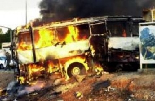 Автобус се взриви на летище Бургас!