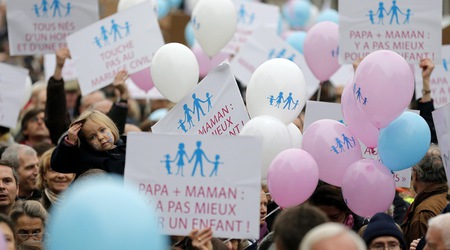100 000 французи гневно протестират срещу еднополовите бракове