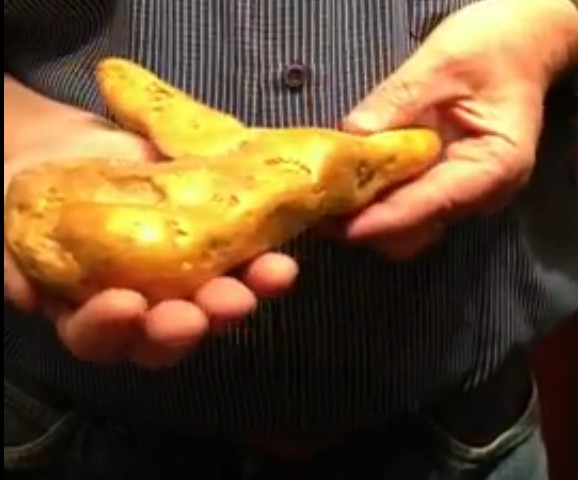 Вижте уникален златен къс от 5 кг, намерен от любител златотърсач (ВИДЕО)