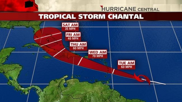 Тропическата буря &quot;Шантал&quot; връхлита Карибите