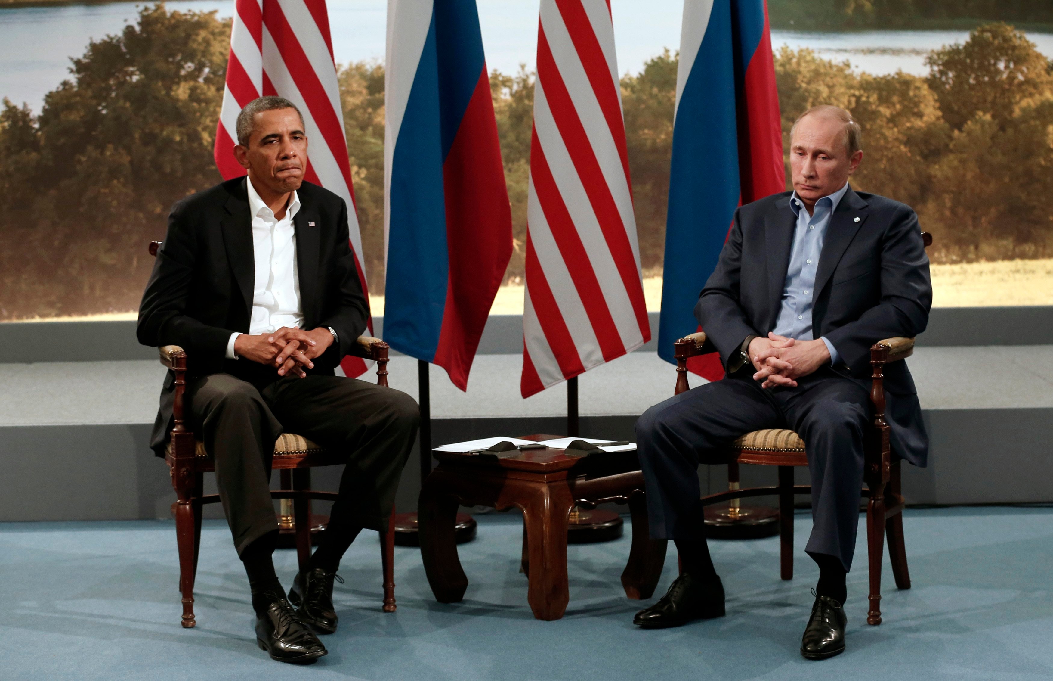 Путин и Обама размениха няколко думи "на крак"