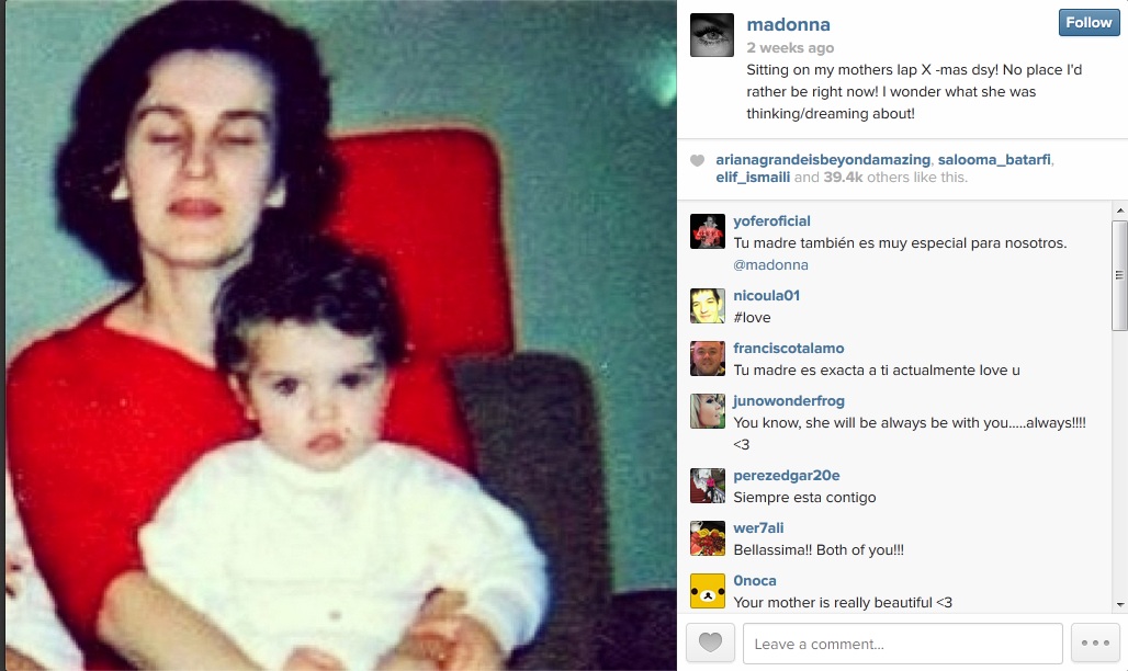 Мадона страда за майка си