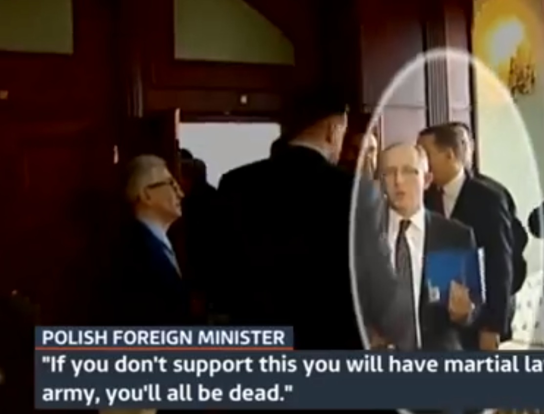 Полски министър към украински опозиционери: Не подпишете ли, всички сте мъртви! (ВИДЕО)