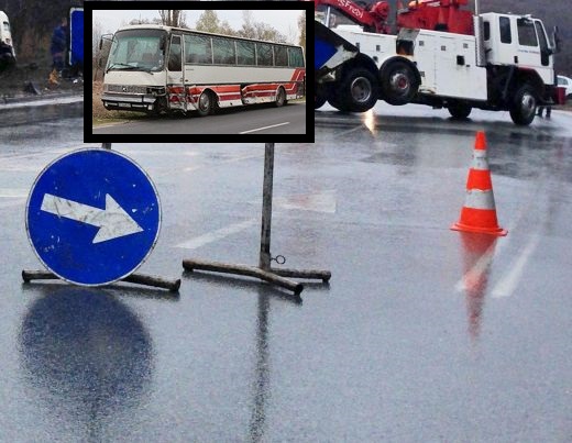 Зверска катастрофа на пътя София - Бургас, герой спасява автобус 350 м без спирачки!