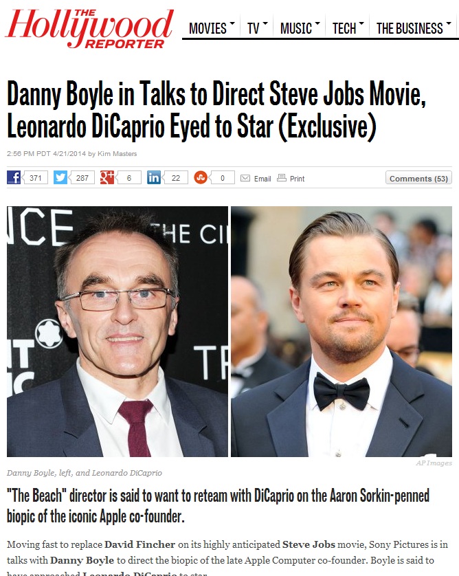 Лео ди Каприо влиза в кожата на Стив Джобс?