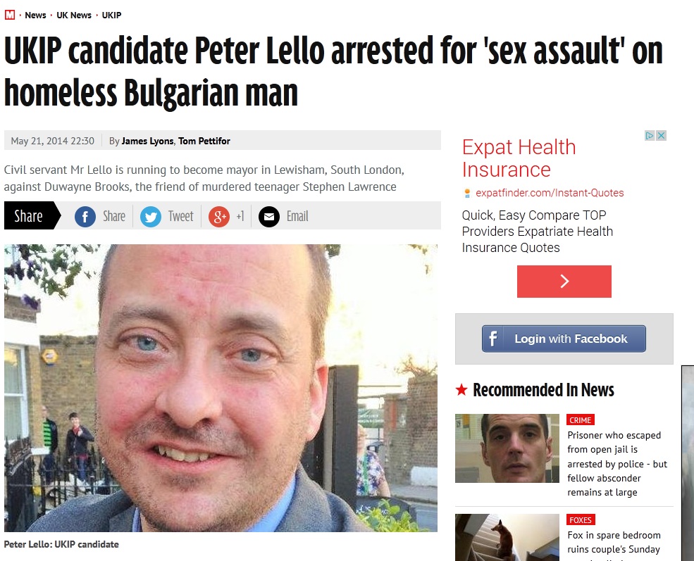 Човек на Фарадж арестуван заради гейска атака срещу българин