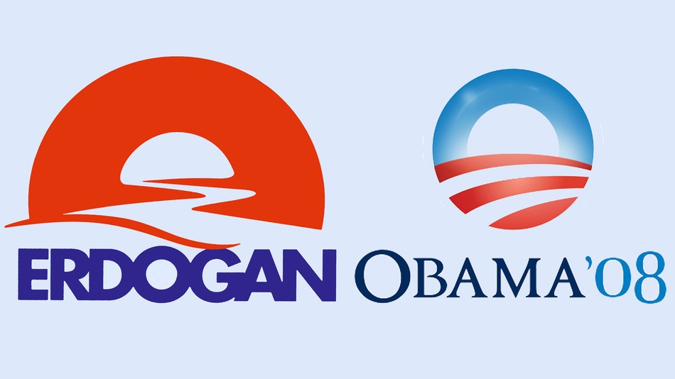 Ердоган копирал лого на Обама