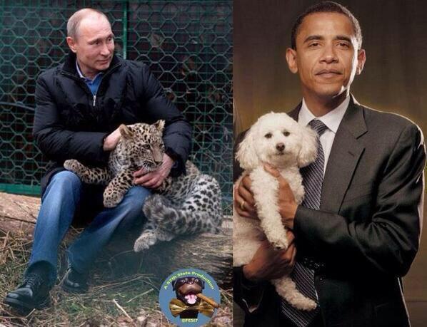 Руски политик: Путин милва леопарди, Обама гушка булонки!