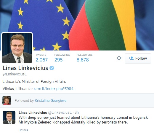 Отвлякоха и убиха почетния консул на Литва в Луганск