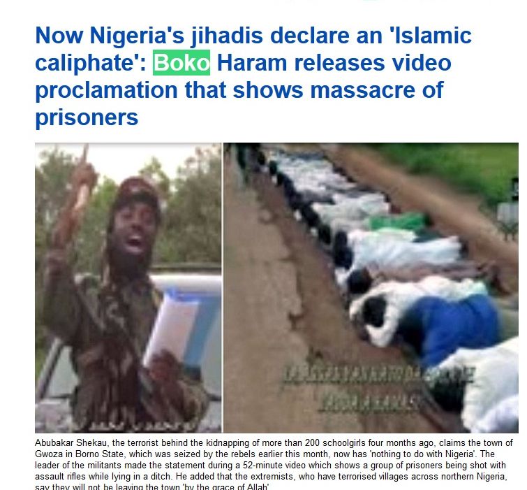 &quot;Боко Харам&quot; обявиха „Ислямски халифат“ с екзекуции (ВИДЕО)