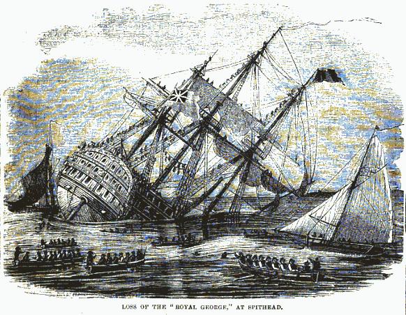 Преди 232 г.: Потъва флагманът на британския флот със 100 оръдия и 1200 души