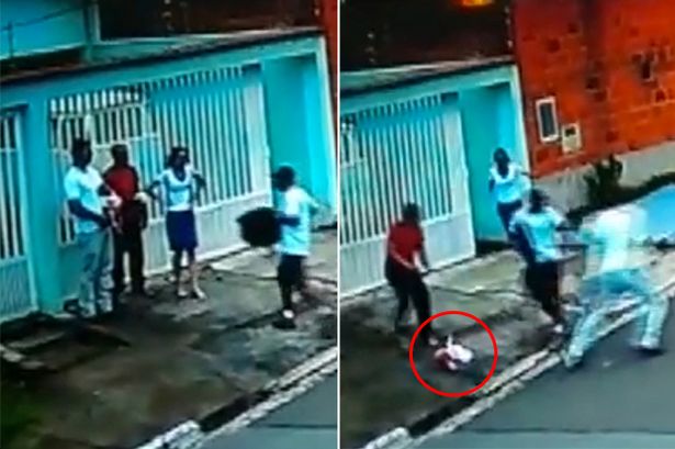 Див екшън: Полицай хвърли бебето си на земята, за да погне престъпник (ВИДЕО)