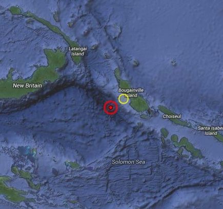 Земетресение  6.8 край бреговете на Папуа Нова Гвинея