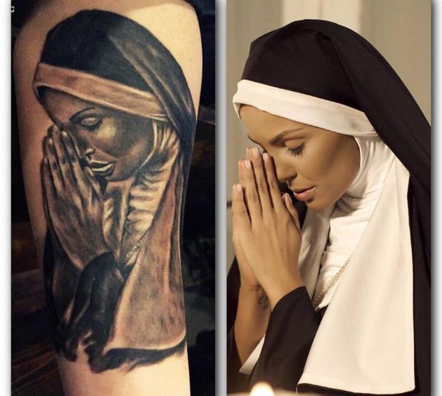 Фен си татуира Николета като монахиня
