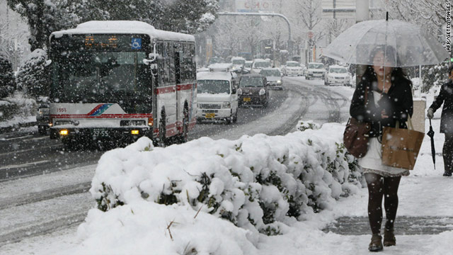 Силен сняг спря над 100 полета в Япония
