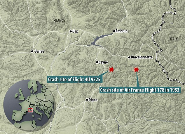 Самолетът на Germanwings се разбил на мястото на 60-годишна авиотрагедия