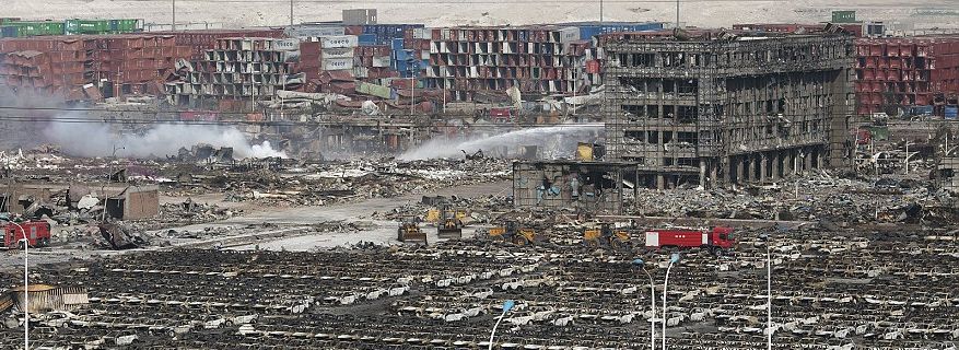 Войски за химическа защита пристигнаха във взривения китайски град (ВИДЕО)