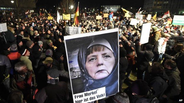 Хиляди излязоха на протест срещу имигрантите в Дрезден