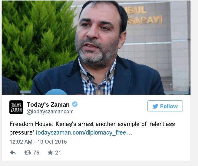 Редактор на турски вестник бе арестуван в пряк ефир заради туитове за Ердоган (ВИДЕО)