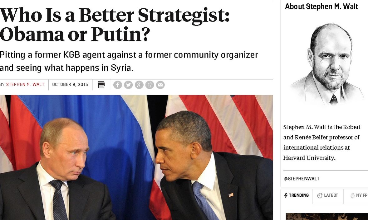 Кой е по-добрият стратег: Обама или Путин? 