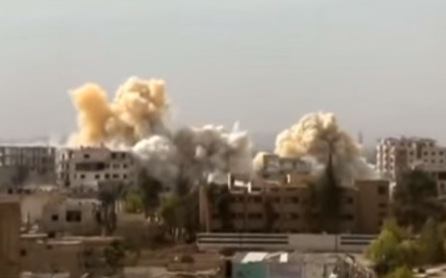 УНИКАЛНО ВИДЕО: Ми-24 сипят бомби над &quot;Ислямска държава&quot;!