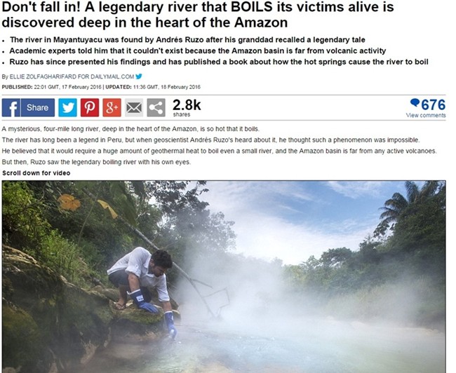 Откриха легендарната вряща река в Амазония, в която не може дори да си топнеш ръката (ВИДЕО)