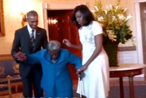 106-годишна се разтанцува пред Обама и стана звезда (ВИДЕО)