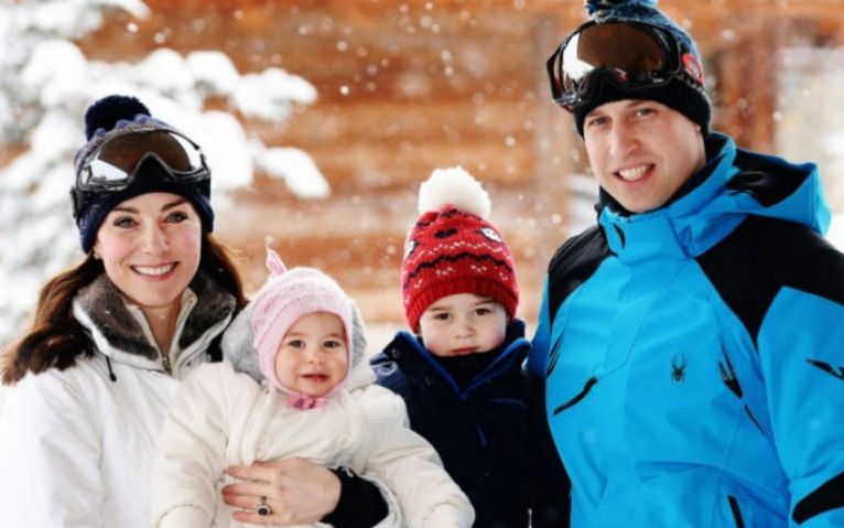 Кейт и Уилям заведоха децата на Алпите (СНИМКИ)