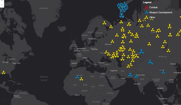 Уникална карта на всички ядрени взривове на Земята от 1946 година до днес (ВИДЕО)