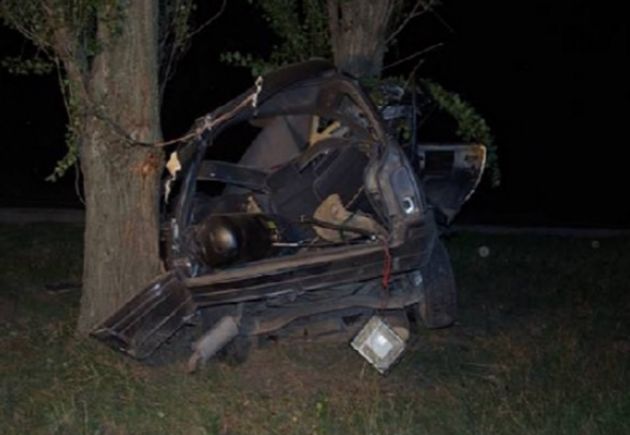 Абитуриентка с шофьорска книжка от 2 месеца се заби в дърво