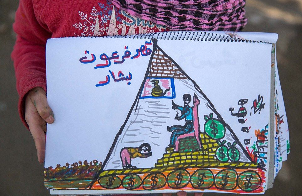 Осемгодишно сирийче разказа в рисунки как се е спасило от ада на ДАЕШ (СНИМКИ)  