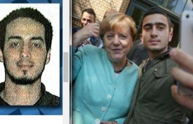 Хит в мрежата: Меркел си направила селфи с терорист от Брюксел?