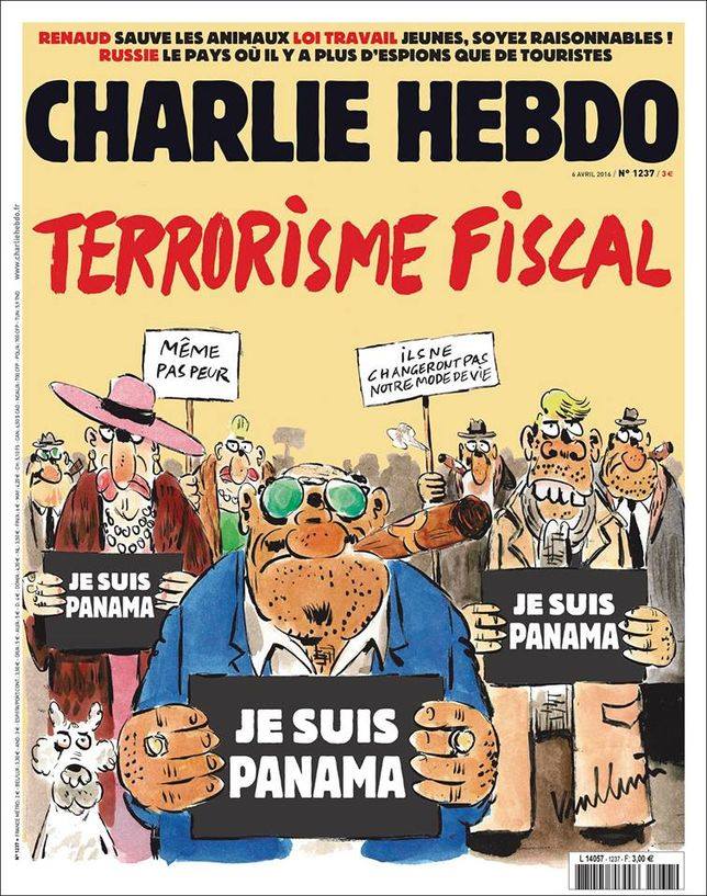 &quot;Шарли Ебдо&quot; удари &quot;Панамските досиета&quot;