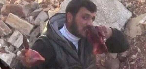 Убиха канибала терорист, изял сърцето на сирийски войник (СНИМКИ/ВИДЕО 18+)