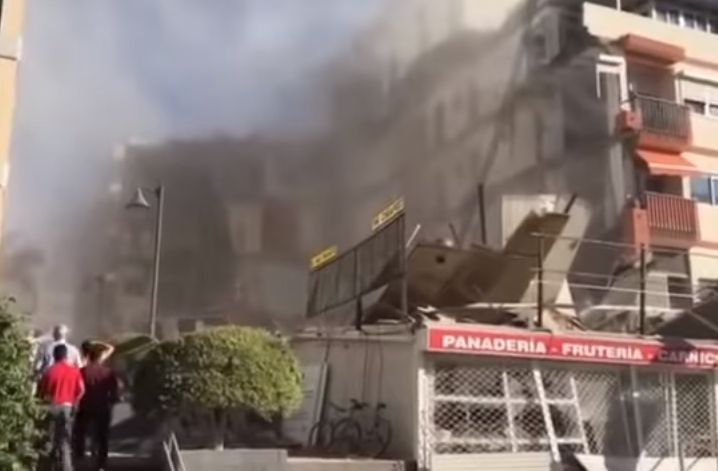 Експлозия разтърси Тенерифе, сграда рухна сред облаци гъст дим (ВИДЕО)