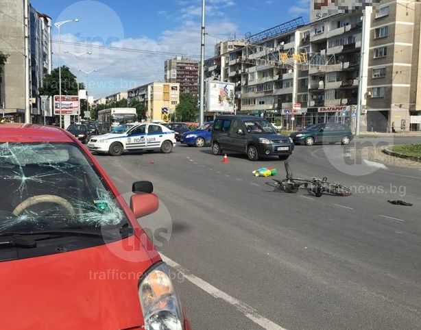 Пометоха велосипедист до Панаира в Пловдив
