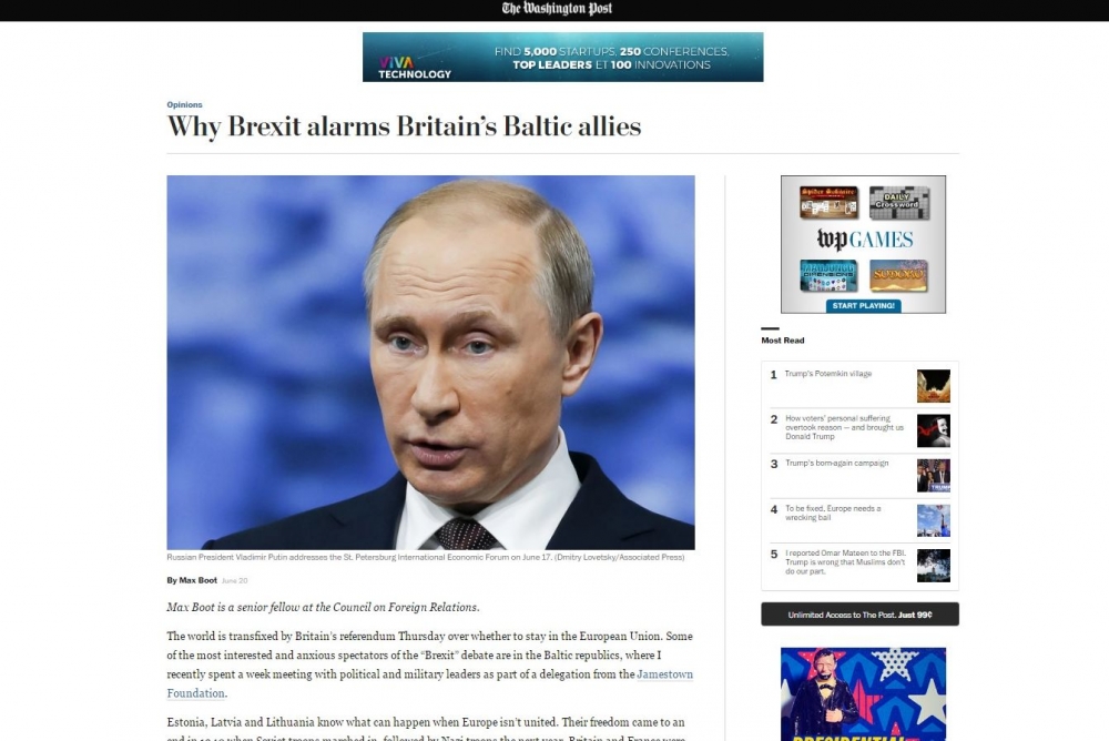 Защо „Брекзит” тревожи балтийските съюзници на Великобритания? 
