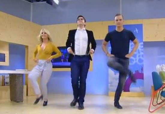 Сашо Кадиев се задъха в ефир: Игра келтски танци с "Лорд оф дъ денс" (СНИМКА)