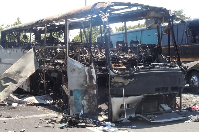 Автобус се запали на пътя Белград-Ниш