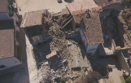 Дрон засне разрушенията в Аматриче и Пескара дел Тронто (ВИДЕО)