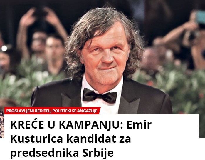 "Курир" гръмна: Емир Кустурица ще се кандидатира за президент на Сърбия