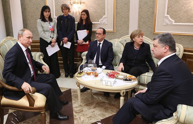 Започна срещата между Путин, Меркел, Оланд и Порошенко (СНИМКИ)