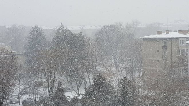 Половин България вледенена от ураганен вятър! Снежна виелица удари столицата (СНИМКИ)
