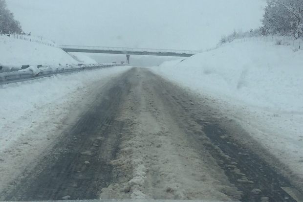 Спешен ремонт на новата магистрала „Марица“ след снеговете